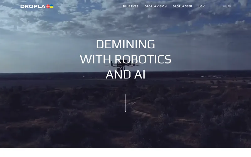 Website snapshot for Dropla Tech