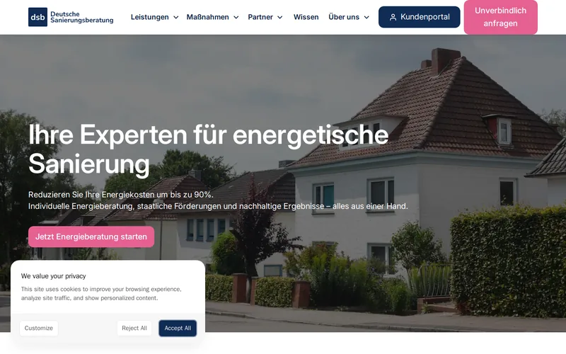 Website snapshot for dsb Deutsche Sanierungsberatung GmbH