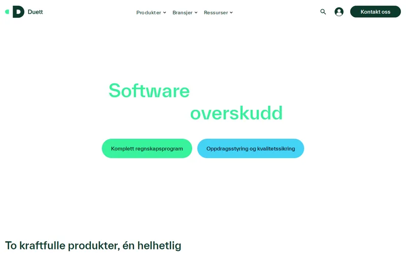 Website snapshot for Duett