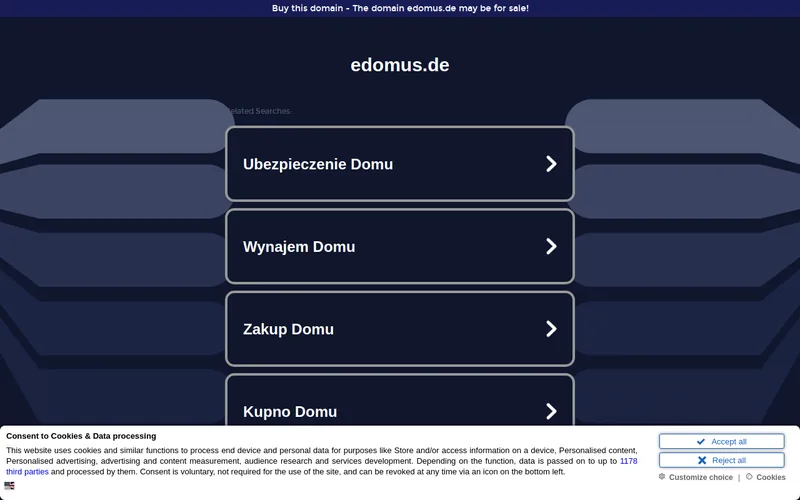 Website snapshot for eDOMUS