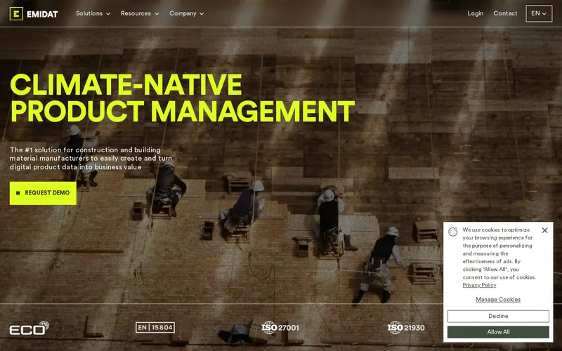 Website snapshot for Emidat