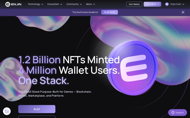 Website snapshot for Enjin