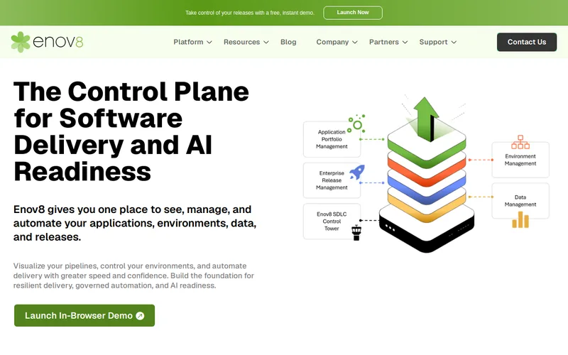 Website snapshot for Enov8 Power