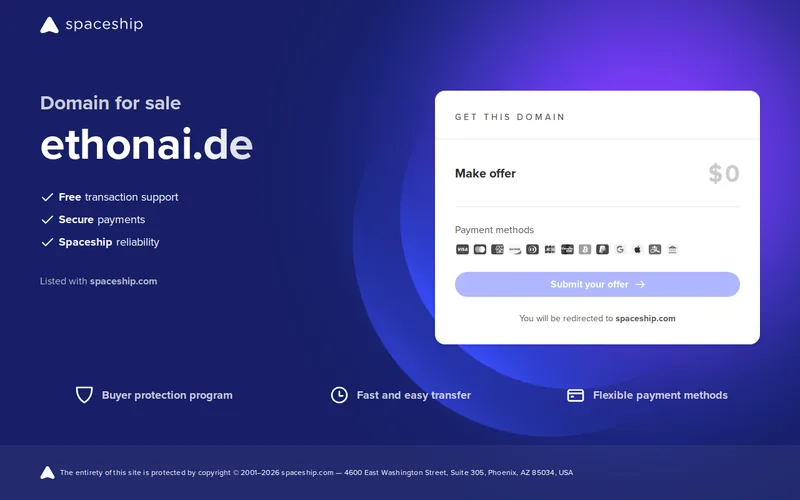 Website snapshot for Ethon AI