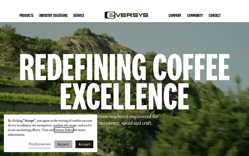 Website snapshot for Eversys