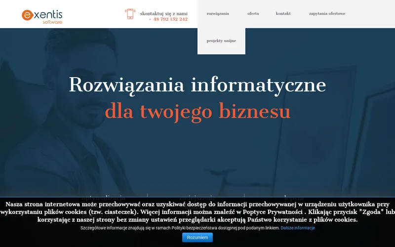 Website snapshot for Exentis