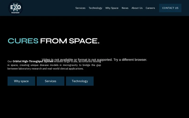 Website snapshot for Exobiosphere