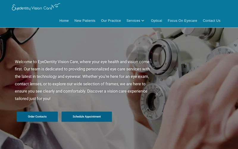 Website snapshot for Eyedentity