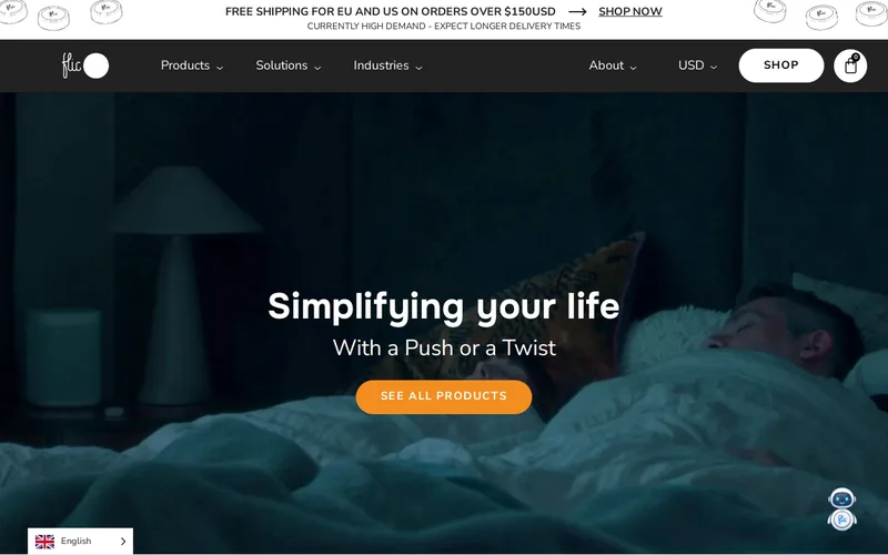 Website snapshot for Flic