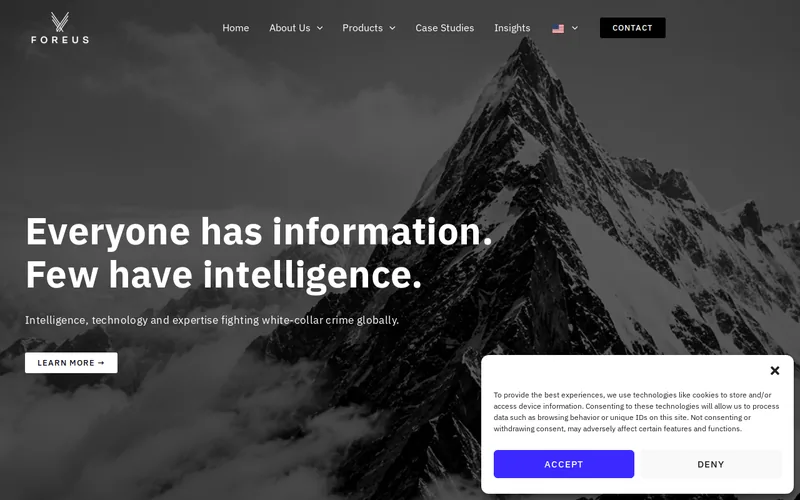 Website snapshot for Foreus