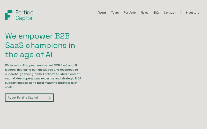 Website snapshot for Fortino Capital