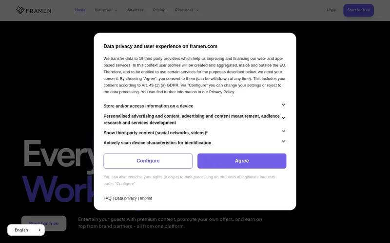 Website snapshot for FRAMEN