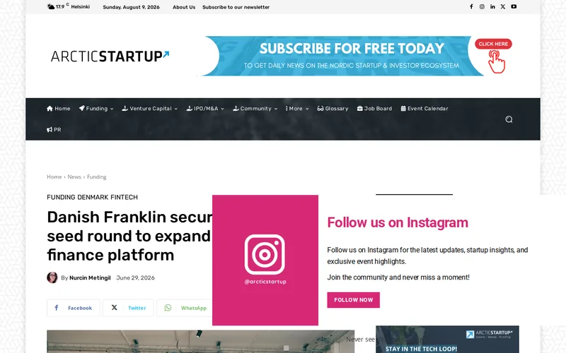 Website snapshot for Franklin