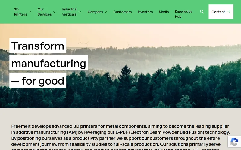 Website snapshot for Freemelt