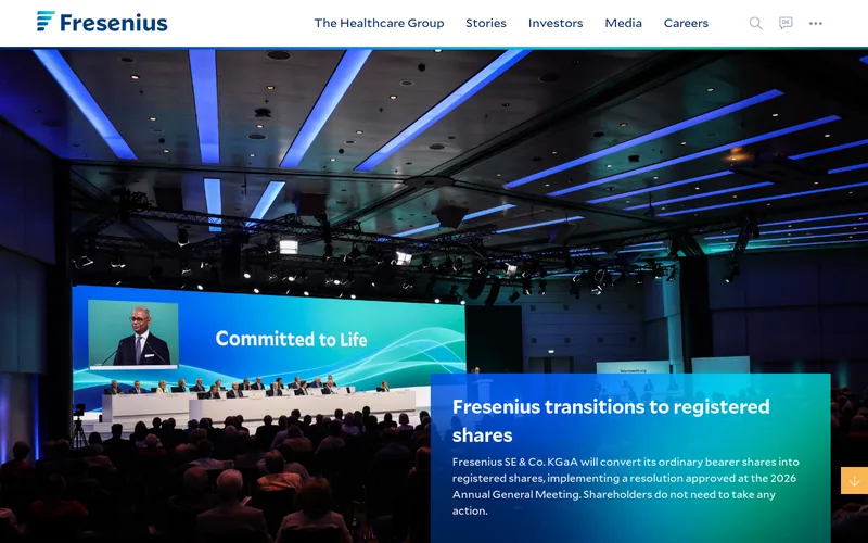 Website snapshot for Fresenius Kabi