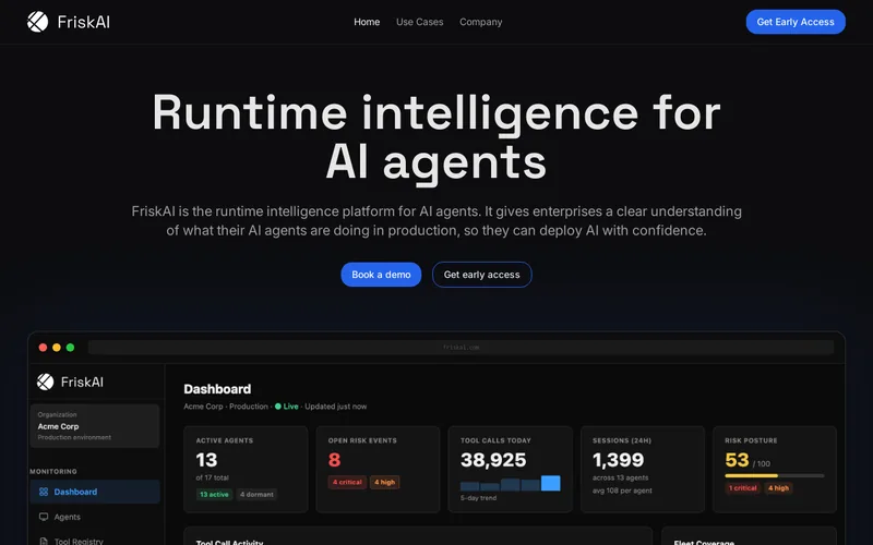 Website snapshot for FriskAI