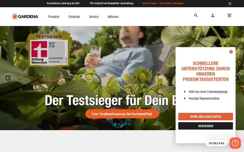 Website snapshot for GARDENA