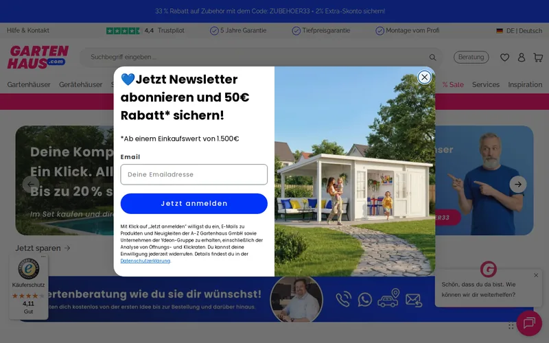 Website snapshot for GartenHaus