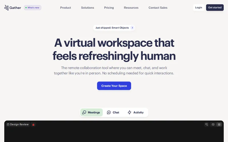 Website snapshot for Gather
