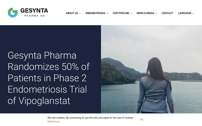 Website snapshot for Gesynta Pharma