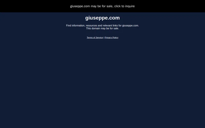 Website snapshot for Giuseppe & Tomek