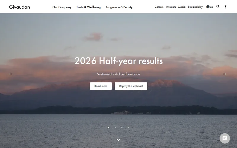 Website snapshot for Givaudan