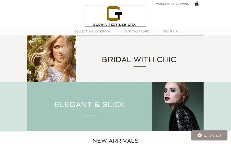 Website snapshot for Gloriatex