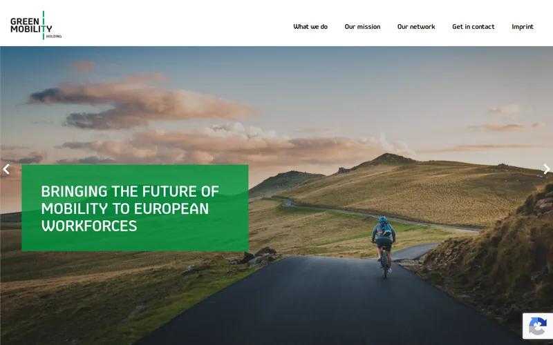 Website snapshot for Green Mobility Holding