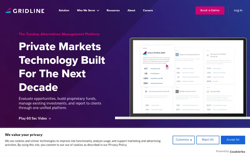 Website snapshot for Gridline