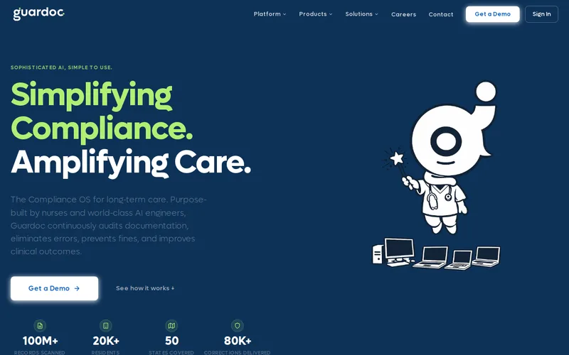 Website snapshot for Guardoc Health