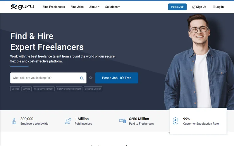 Website snapshot for Guru