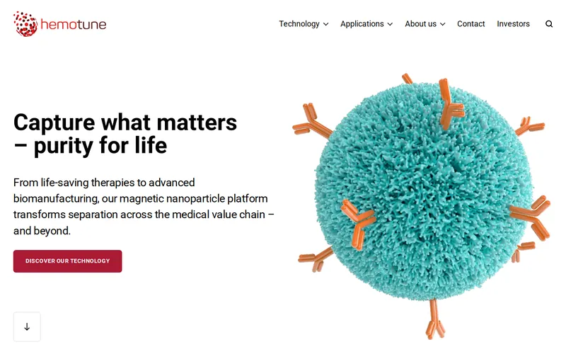 Website snapshot for Hemotune