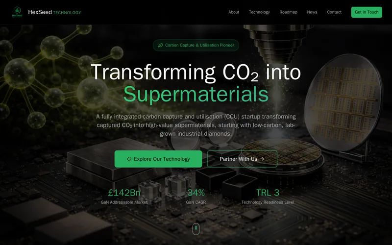Website snapshot for HexSeed Technology