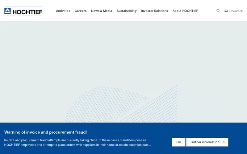 Website snapshot for Hochtief
