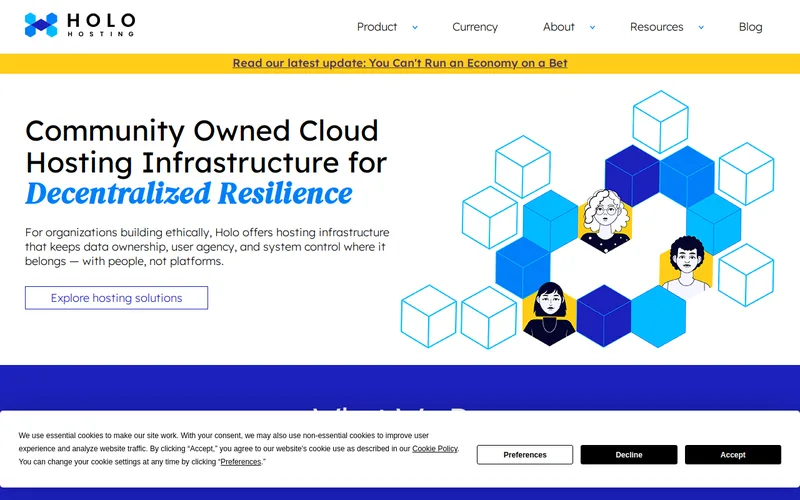 Website snapshot for Holo