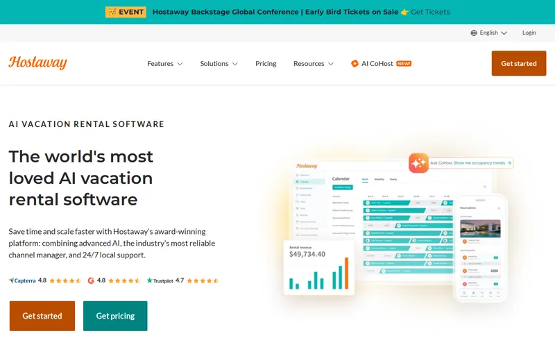 Website snapshot for Hostaway