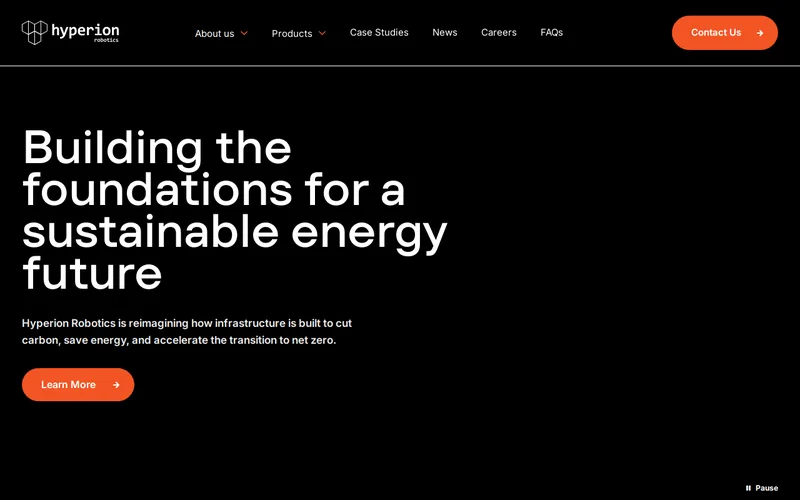 Website snapshot for Hyperion Robotics