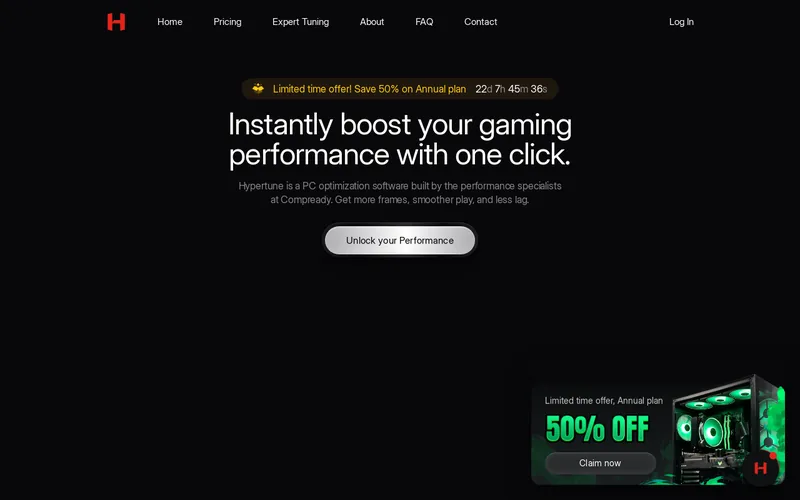 Website snapshot for Hypertune