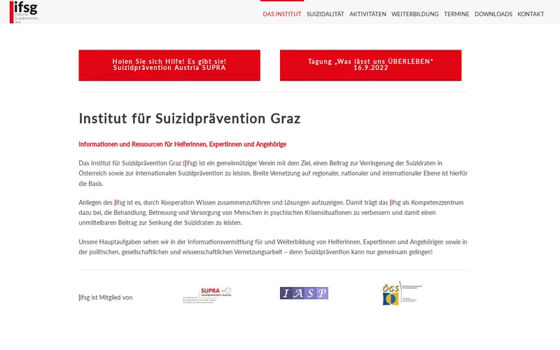 Website snapshot for IFSG