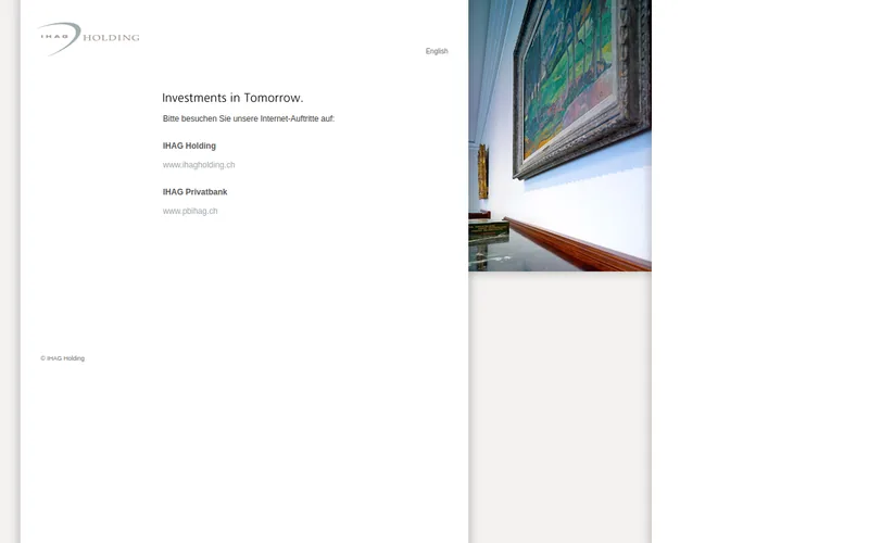 Website snapshot for IHAG Privatbank