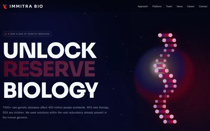 Website snapshot for Immitra Bio