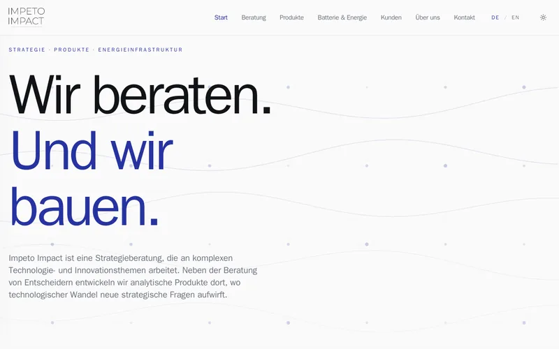 Website snapshot for Impeto Impact