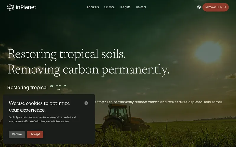 Website snapshot for InPlanet