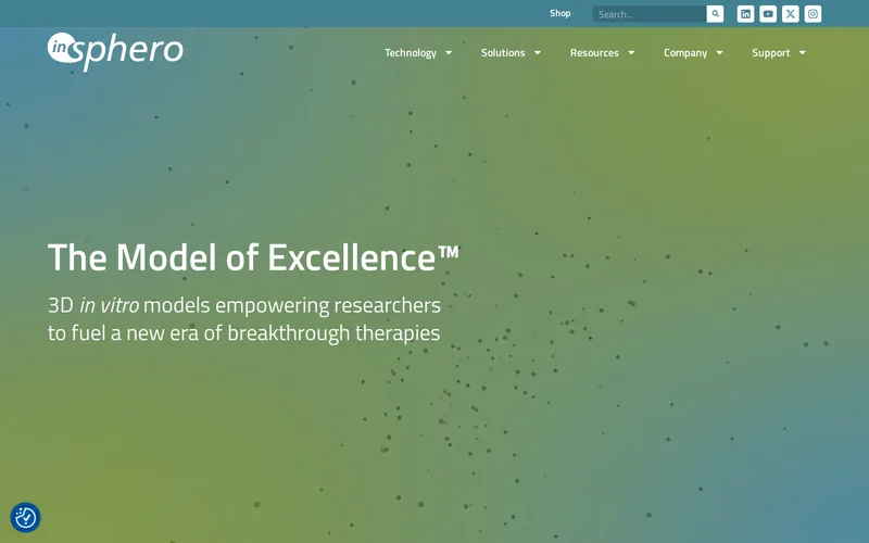 Website snapshot for InSphero