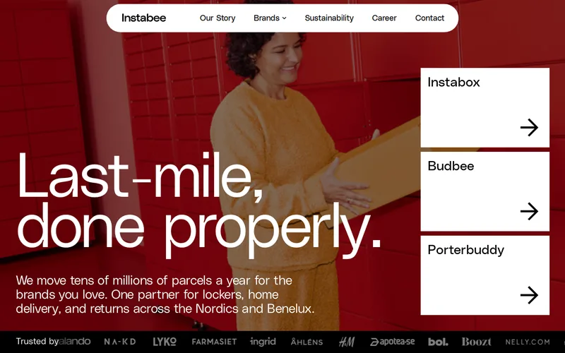 Website snapshot for Instabee