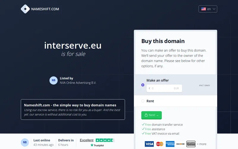 Website snapshot for Interserve