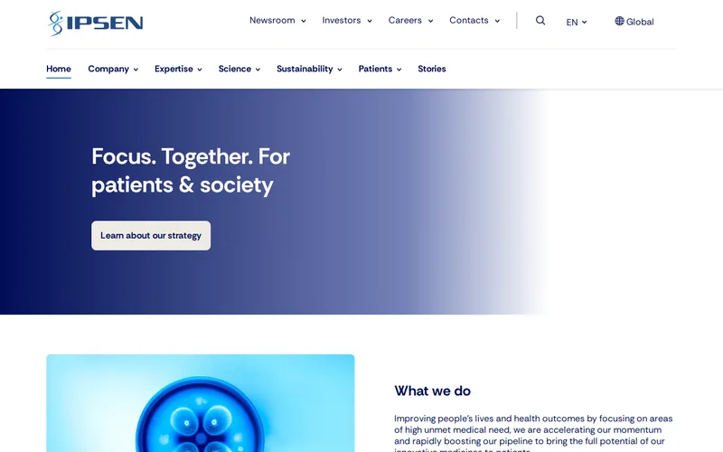 Website snapshot for Ipsen