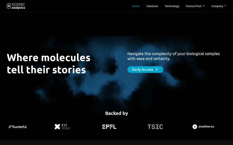 Website snapshot for Isospec Analytics