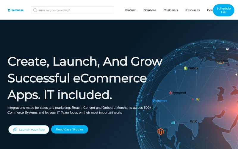 Website snapshot for Itembase