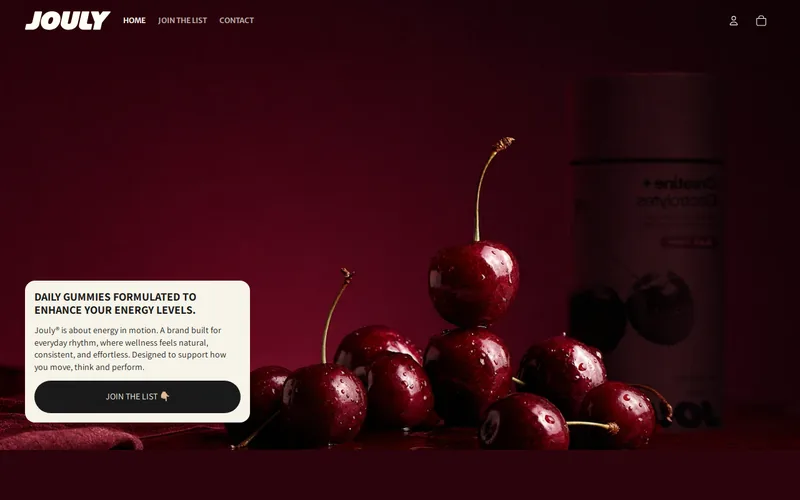 Website snapshot for Jouly
